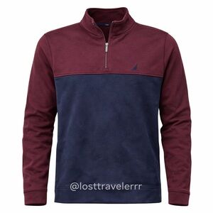❤️5/$20❤️ New 3XL Nautica men’s quarter zip pullover pit 28.5